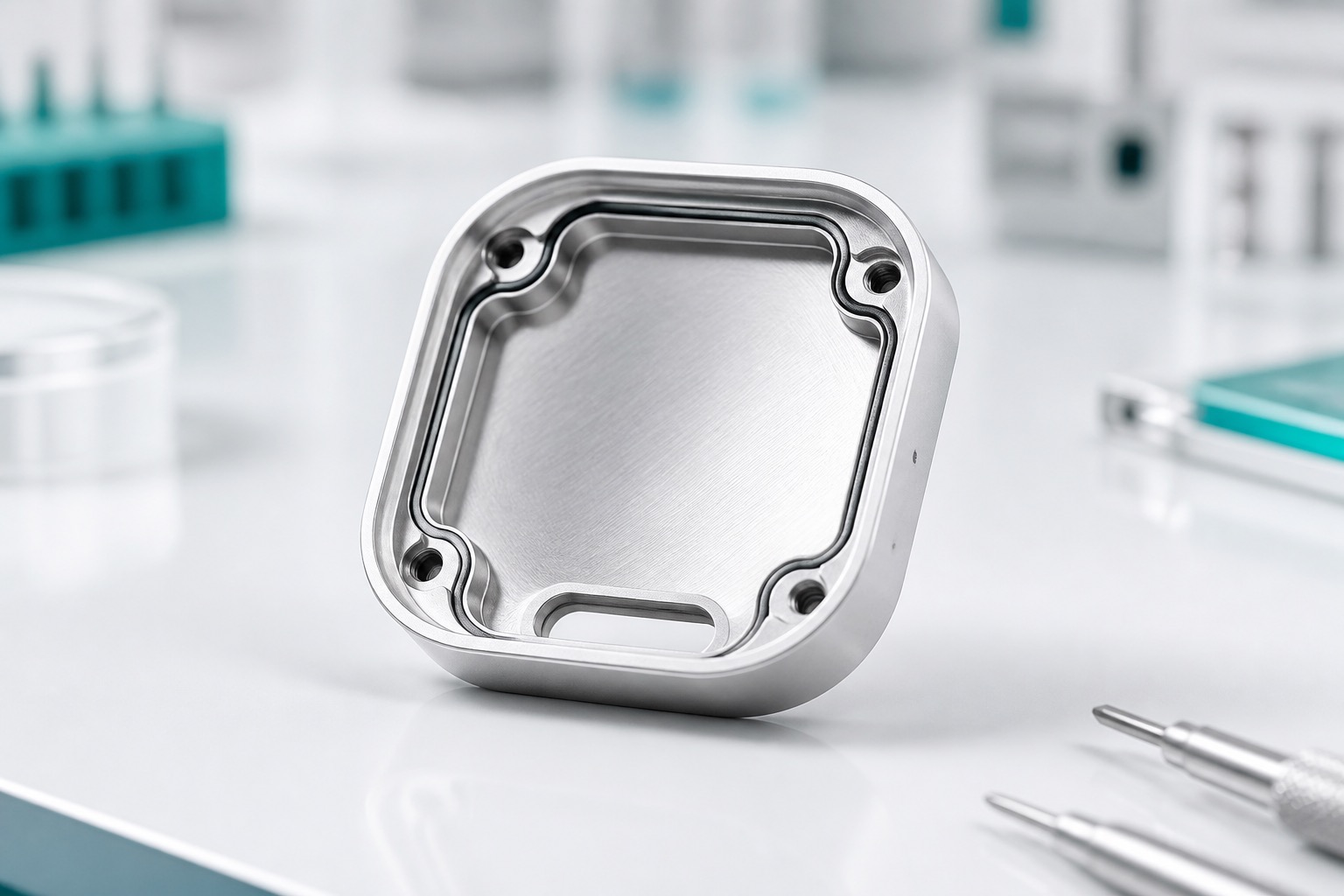 6061-Aluminium-Rückdeckel für tragbaren Patientenmonitor: CNC-Fertigungsfall