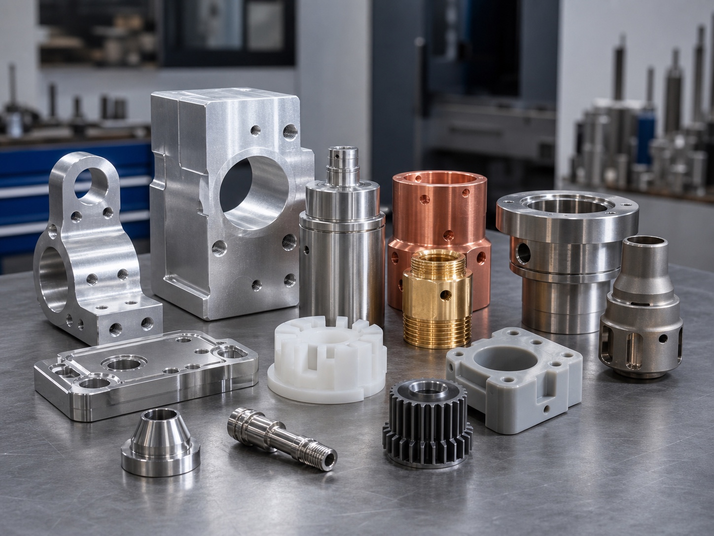 Materiales metálicos y plásticos mecanizados a medida para mecanizado CNC y prototipado