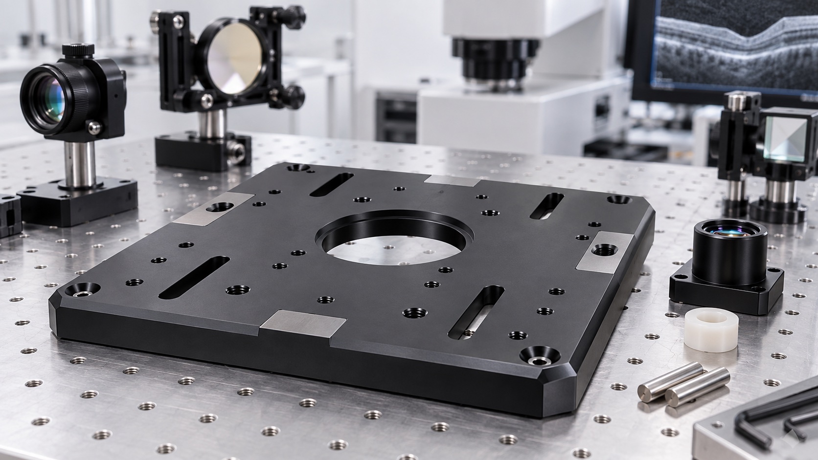 Base óptica 6061-T6 para OCT oftálmica: caso de mecanizado CNC de precisión