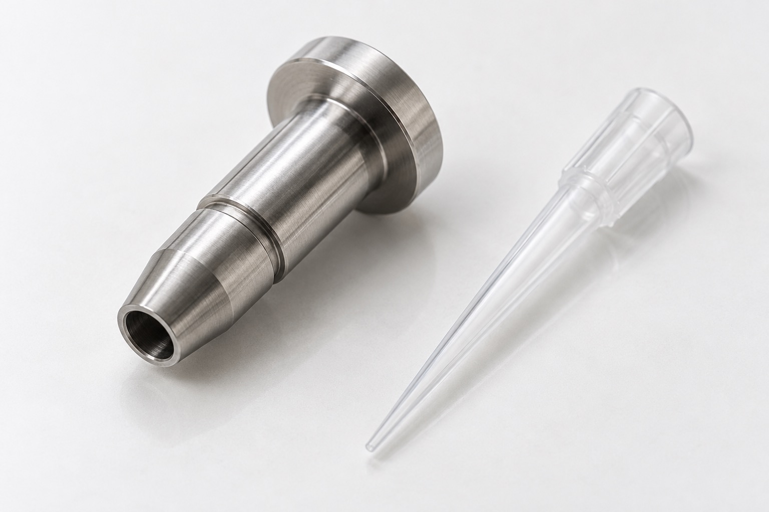 Adaptador de punta de pipeta 316L: caso de fabricación CNC