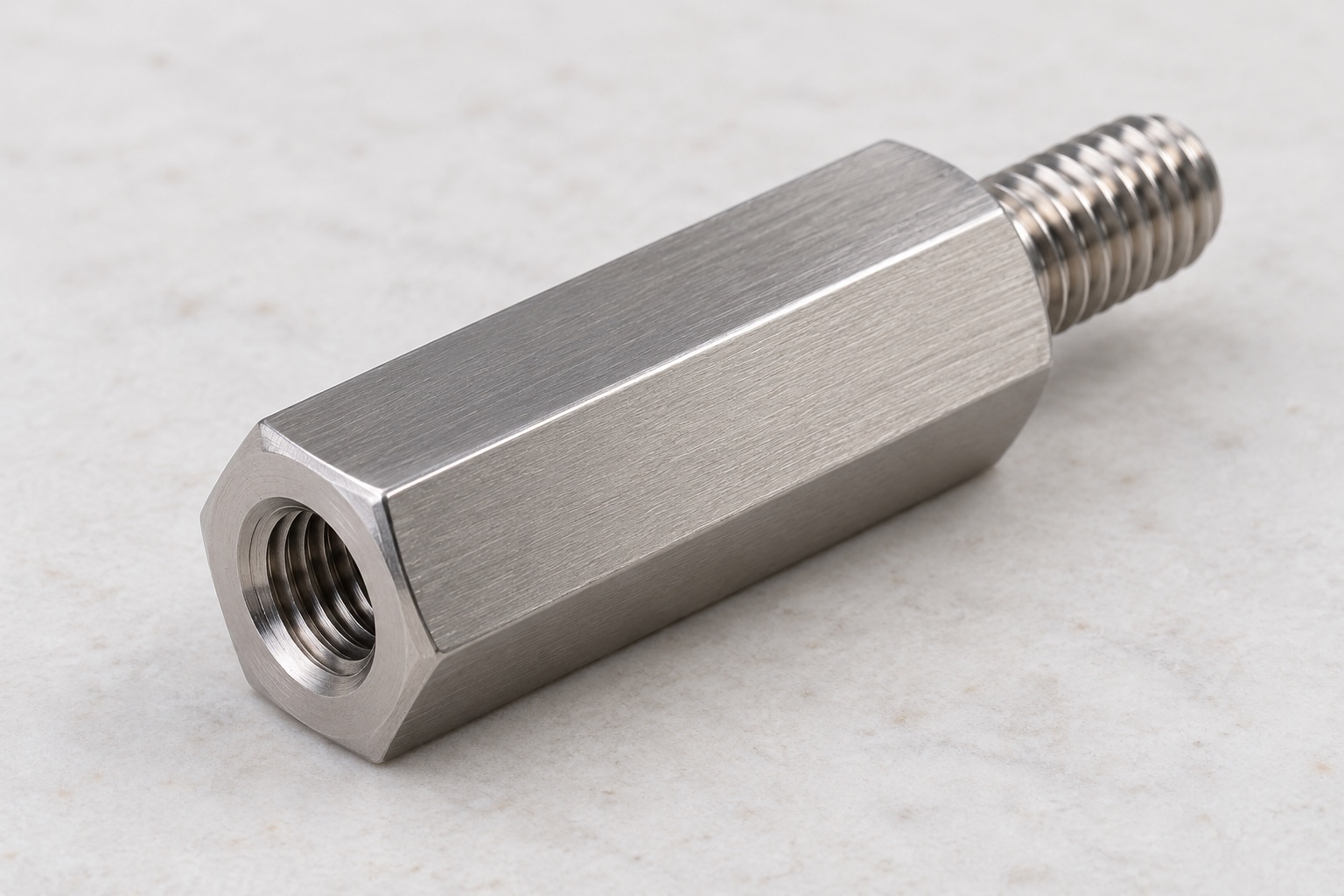 Separador hexagonal 316L médico: ejemplo representativo CNC