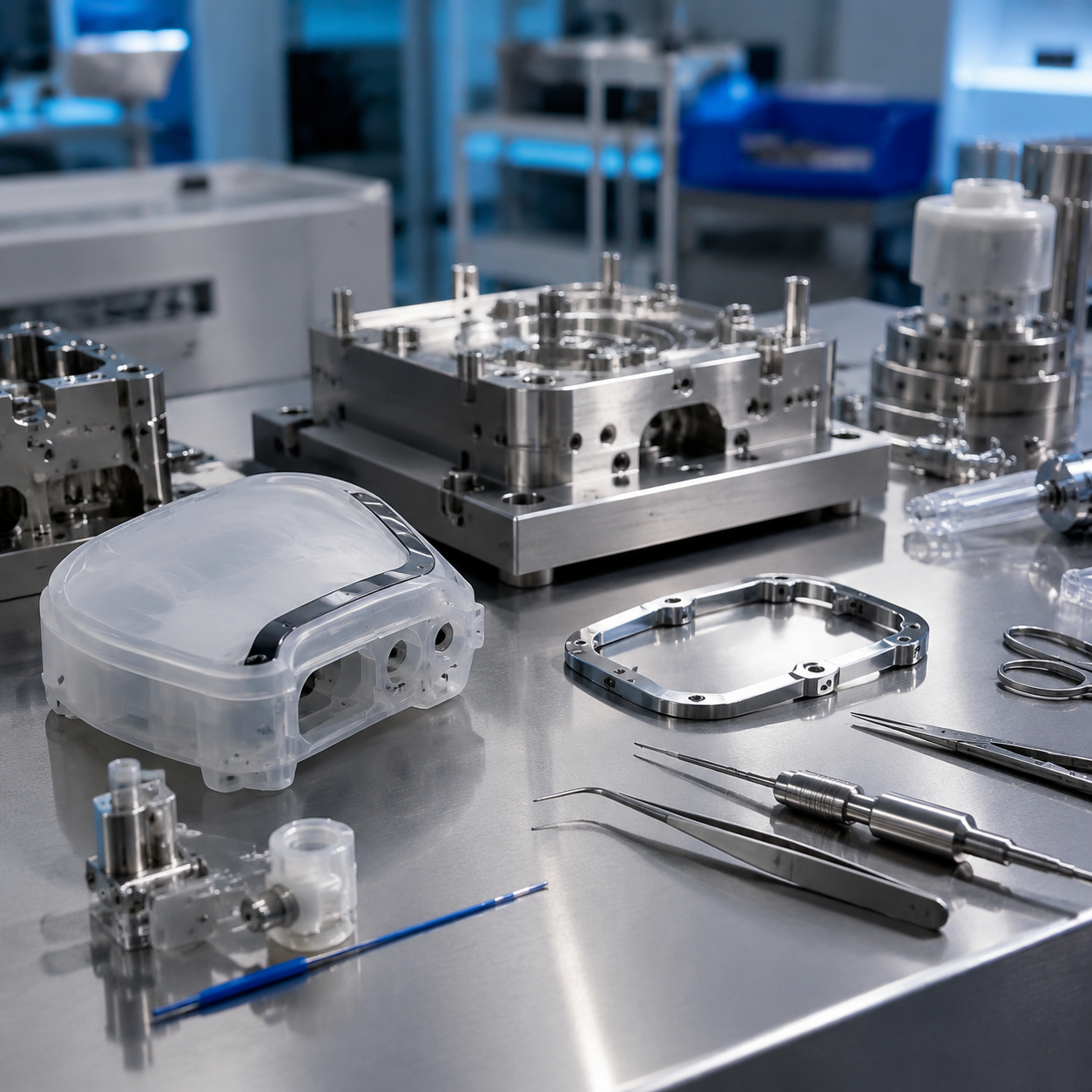 Precision machined components for medical device equipment