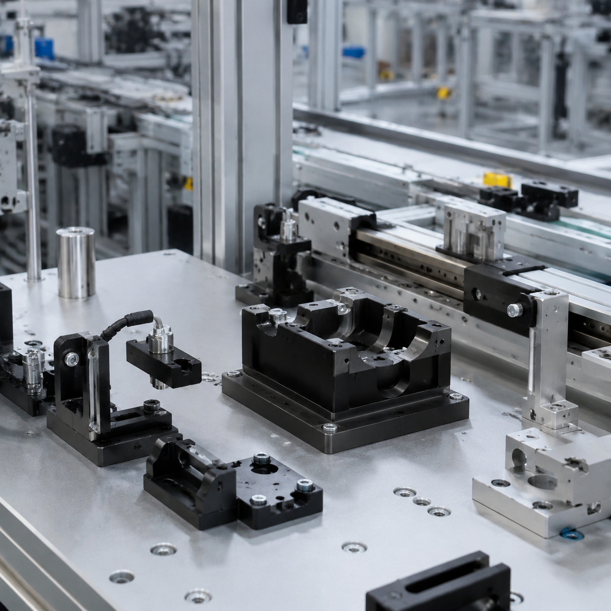 Automation components for fixtures and production lines