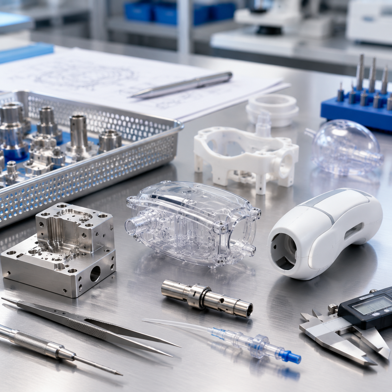 Medical device development parts and fixtures