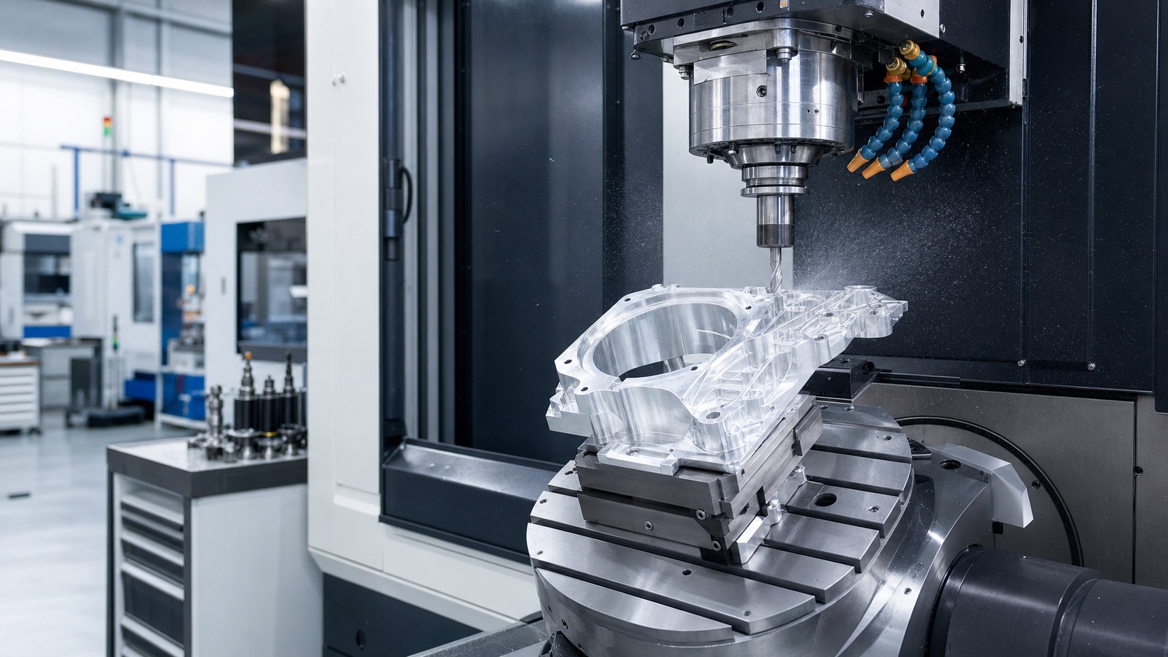 China CNC machining supplier producing a complex custom aluminum precision part