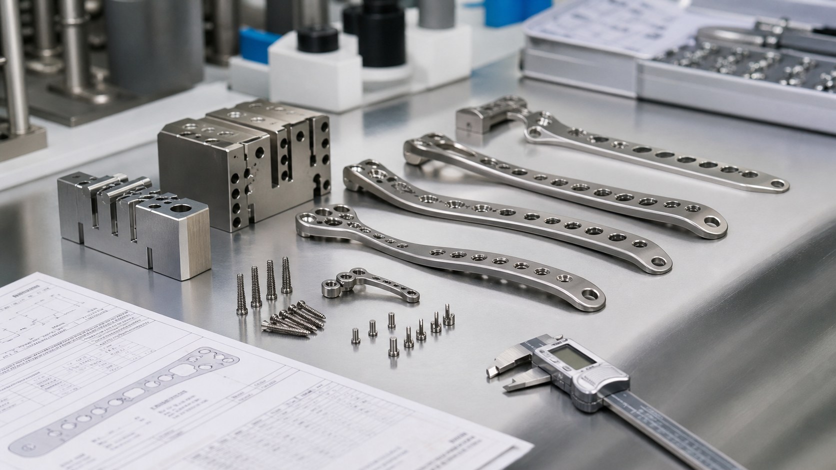 CNC-Bearbeitung orthopädischer chirurgischer Instrumente und Knochenplatten-Prototypen