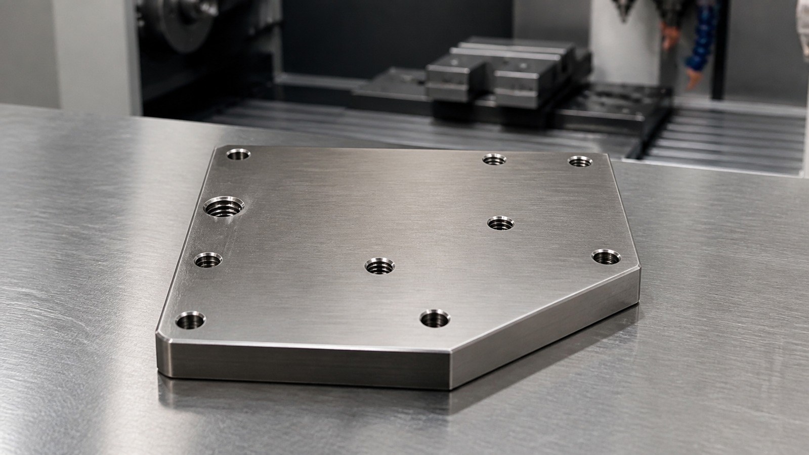 Technische CNC-Bearbeitungsanalyse: Drawing-Based Machining Plan for a Mounting Plate Used in Semiconductor Automated