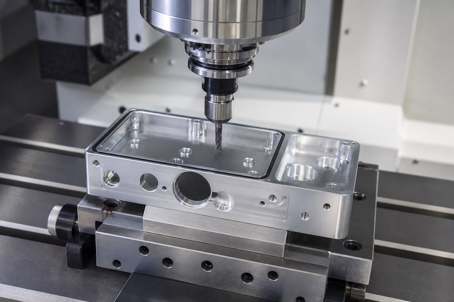 CNC-Fraesprozess fuer Aluminiumgehaeuse in der Medizintechnik