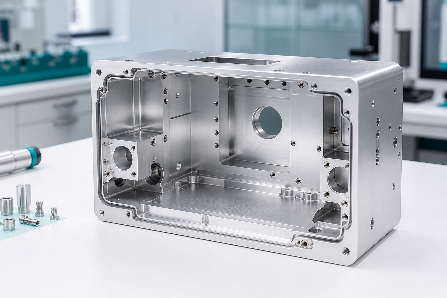 CNC-gefertigtes Aluminiumgehaeuse fuer medizinische Geraete