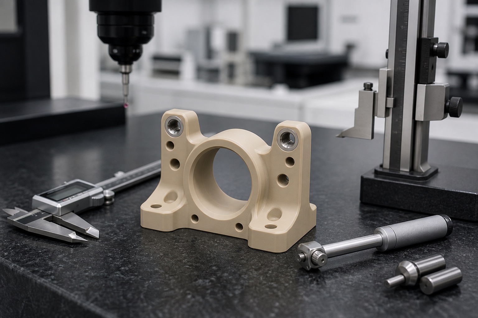 CNC-gefertigter PEEK-Sensorhalter für medizinische Diagnostikgeräte