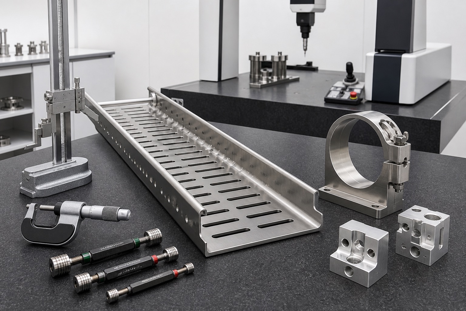 Mecanizado CNC de piezas para equipos de esterilización médica: rieles, soportes y bandejas