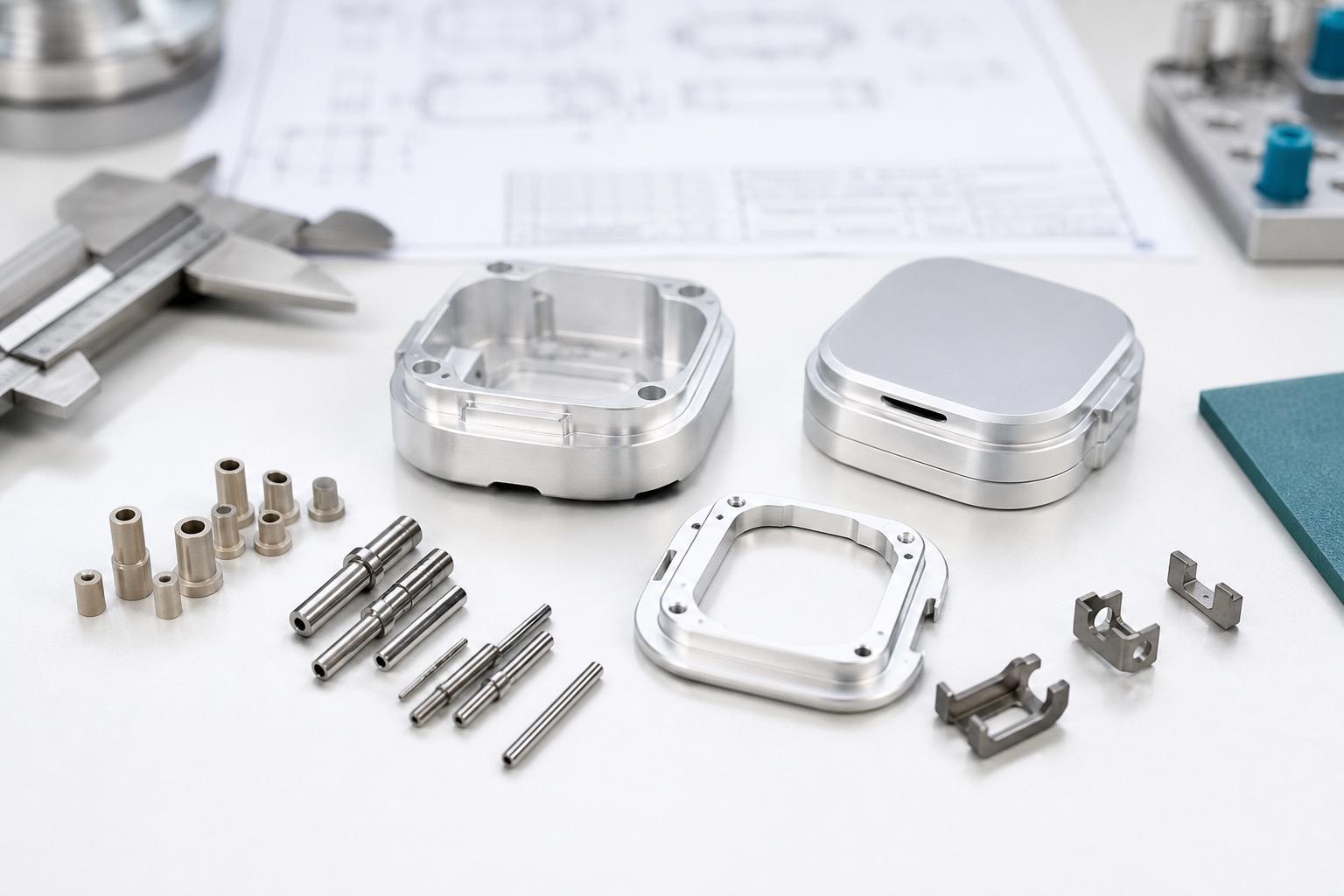 CNC Machining Medical Wearable Monitoring Device Parts: Housings, Shafts, Spacers and Clips