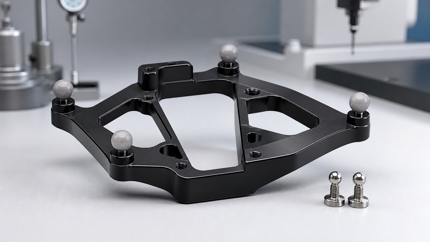 CNC Machined Aluminum Surgical Navigation Tracker Frame