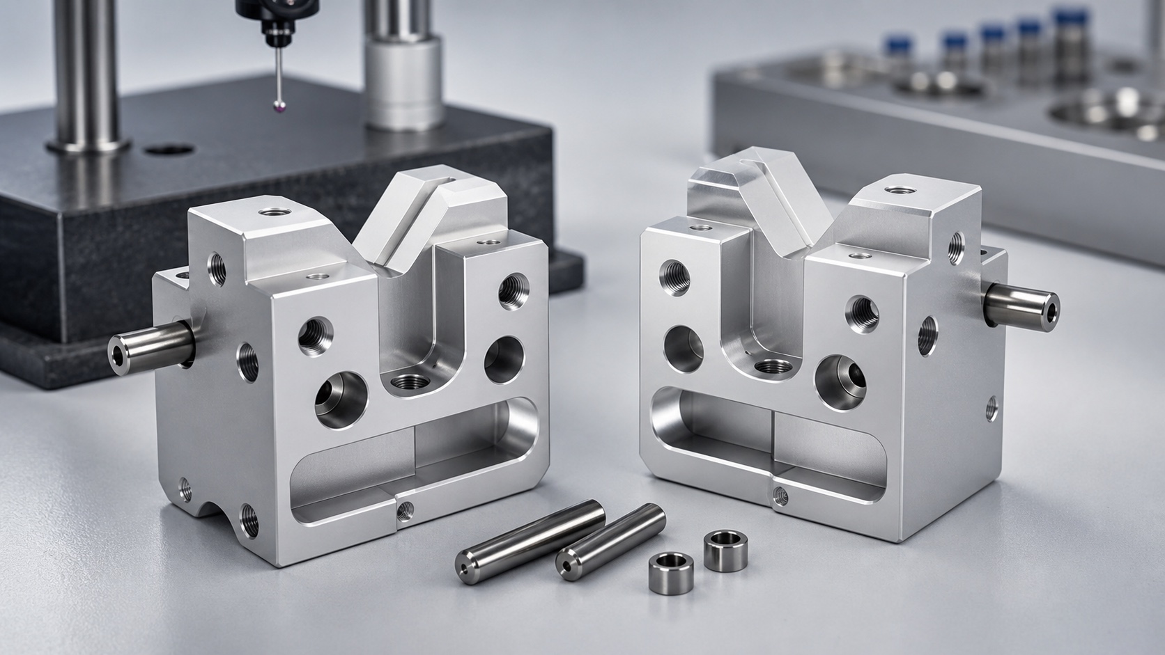 CNC-gefertigter Aluminium-Greiferbackenblock für Probenröhrchen in der medizinischen Laborautomation