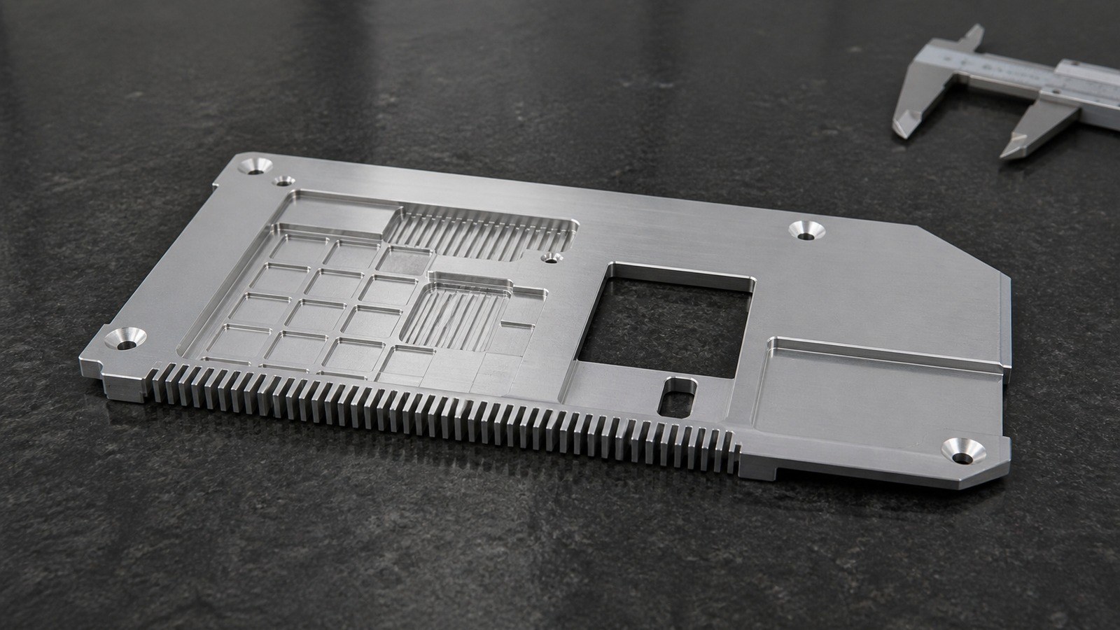 Technische CNC-Bearbeitungsanalyse: Low-Volume Machining Review of a Plate-Type Heat-Dissipation Guard for Electronic Modules: