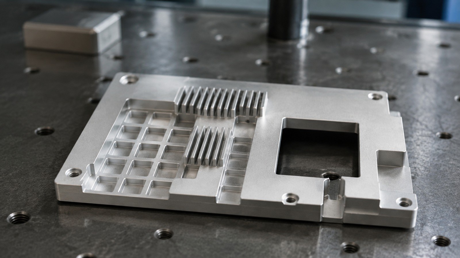 Revision tecnica de mecanizado CNC: Aluminum Protective Cover for an Electronics Cooling Module: Counterbore-Slot Machining and