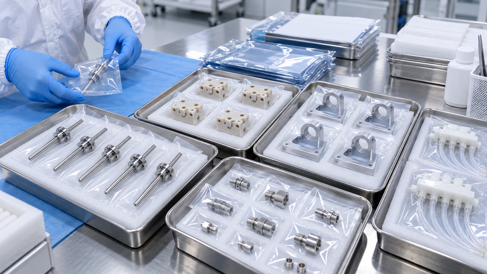 Saubere Verpackung vor der IVD-Montage