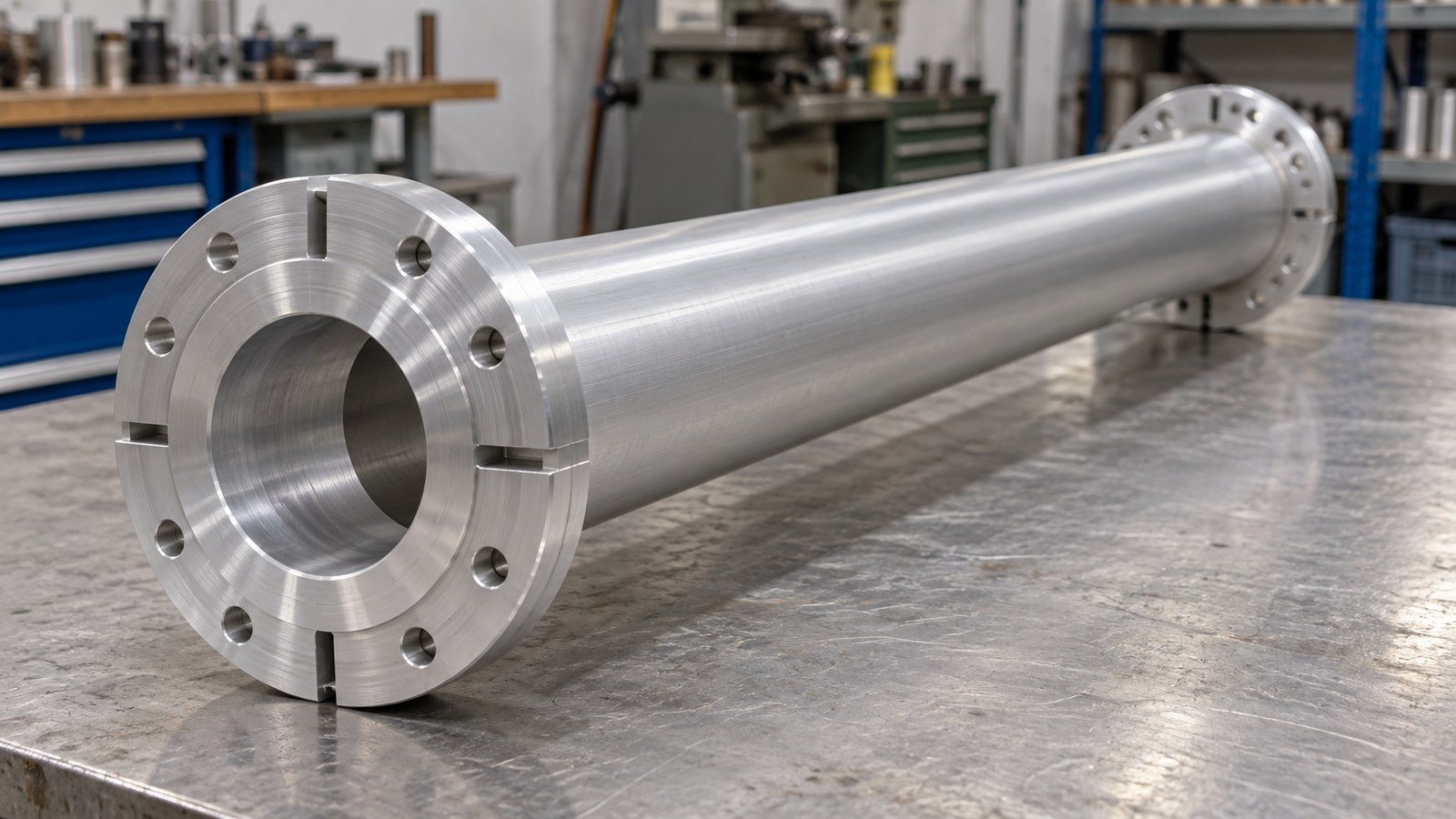 Small-Batch Review of a Double-Flanged Cylinder for Custom Automated Assembly Equipment: Hole–Slot Relationships and Burr Control