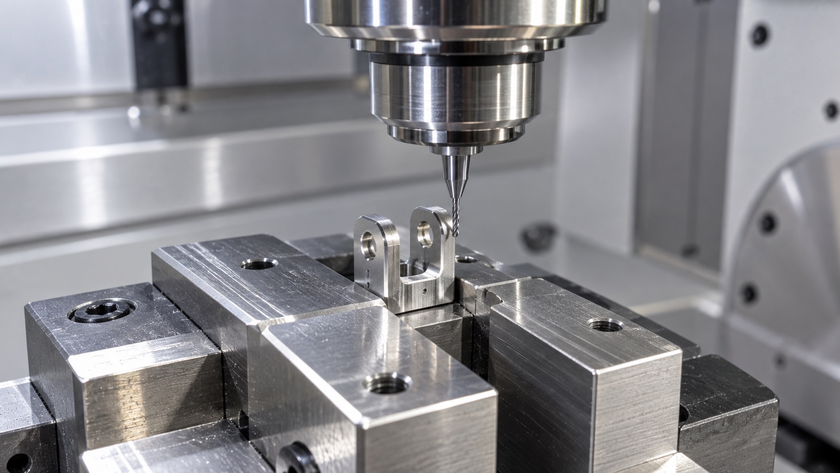 Micro CNC machining of an endoscope yoke