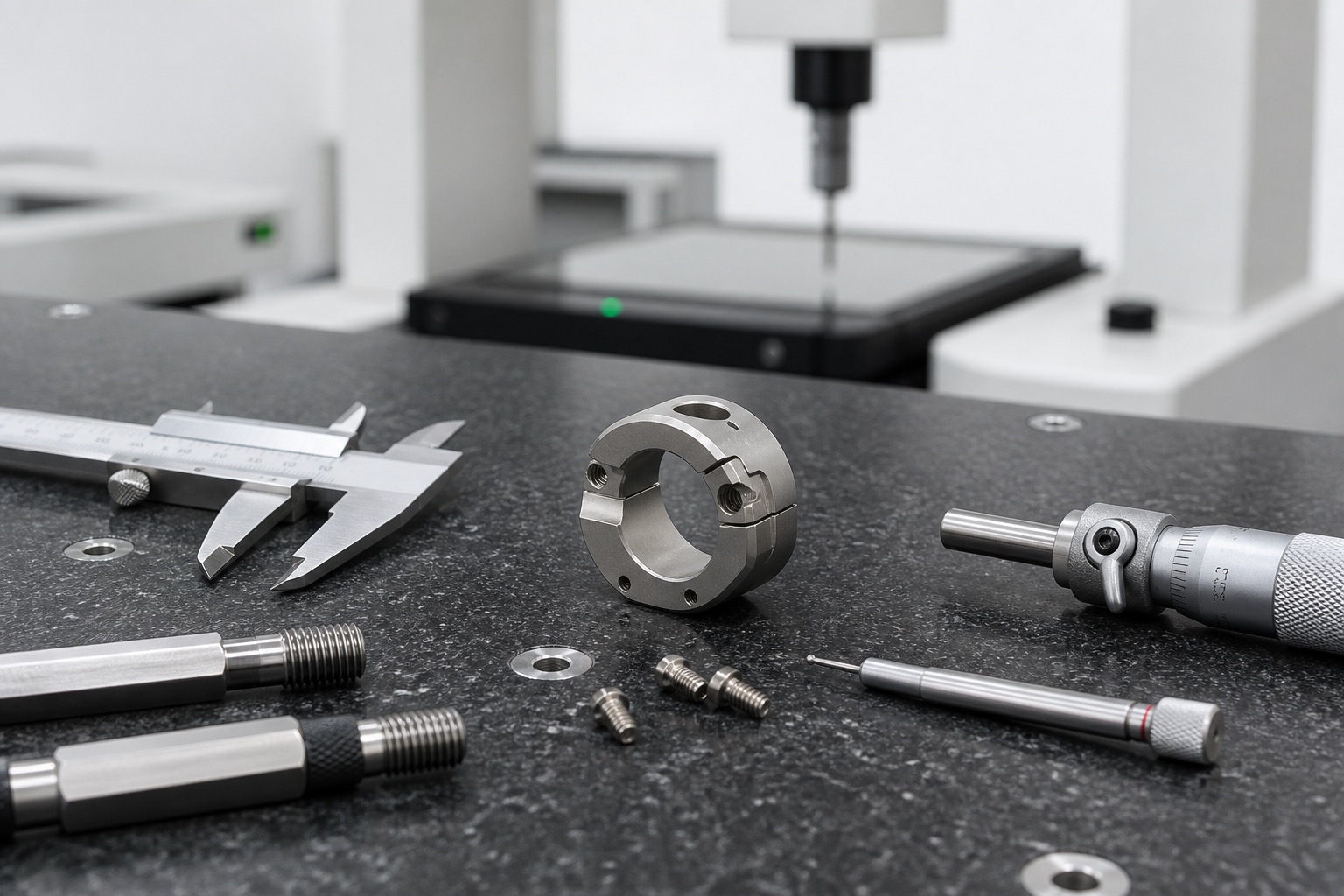 Inspection of bore, threads and contact faces