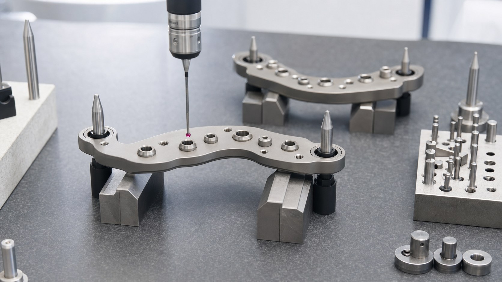 Guide-axis and sleeve-position inspection