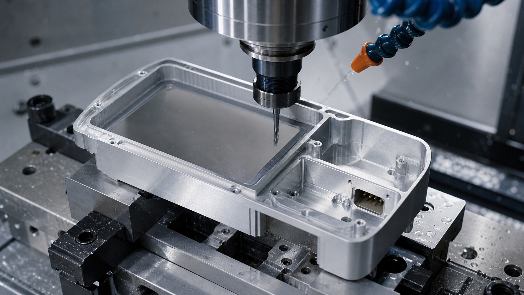 Aluminum enclosure machining for gasket and sensor features
