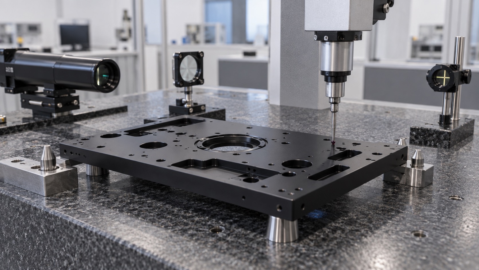 CMM inspection of datums, holes and mounting pads