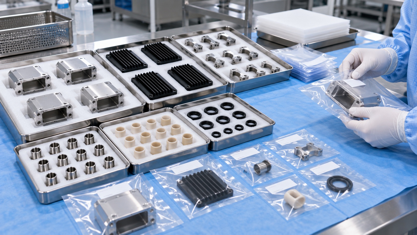 Clean protected packaging for finished housings