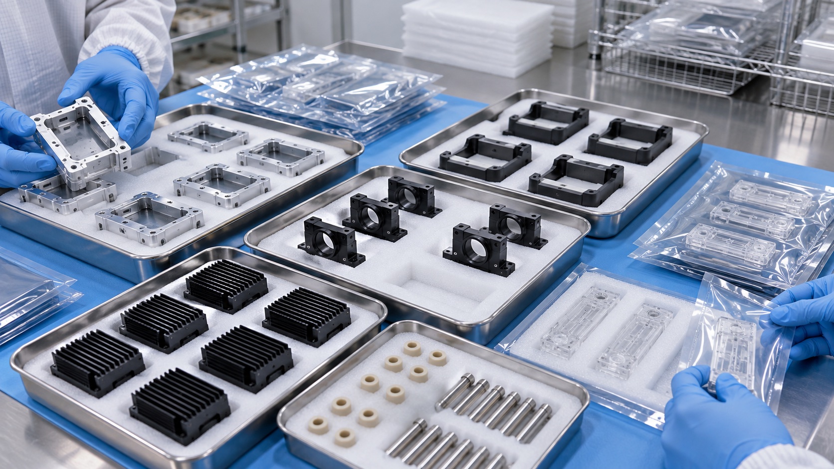 Clean protected packaging with lot and revision traceability