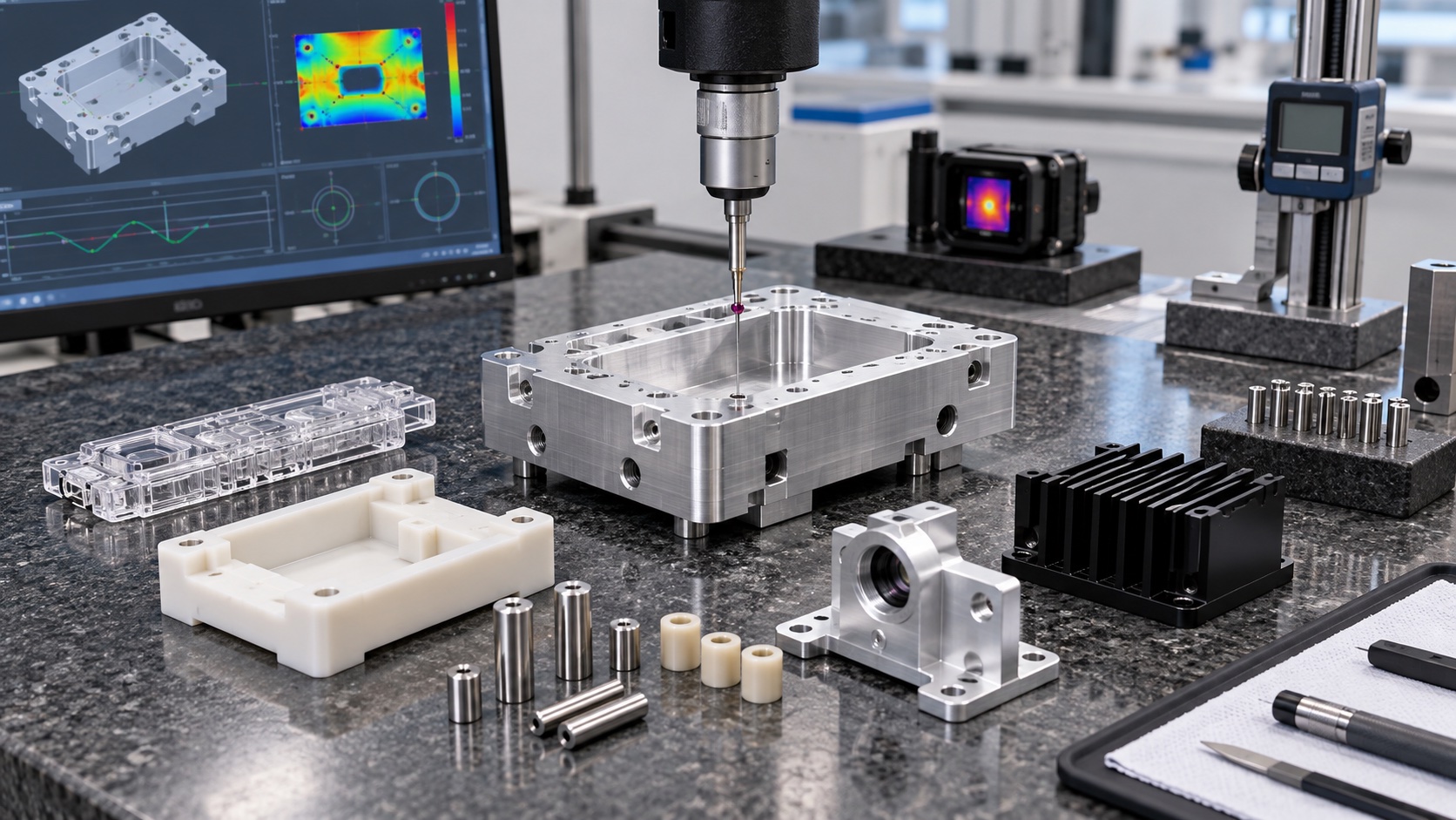 Inspection of array geometry, flatness and sensor features