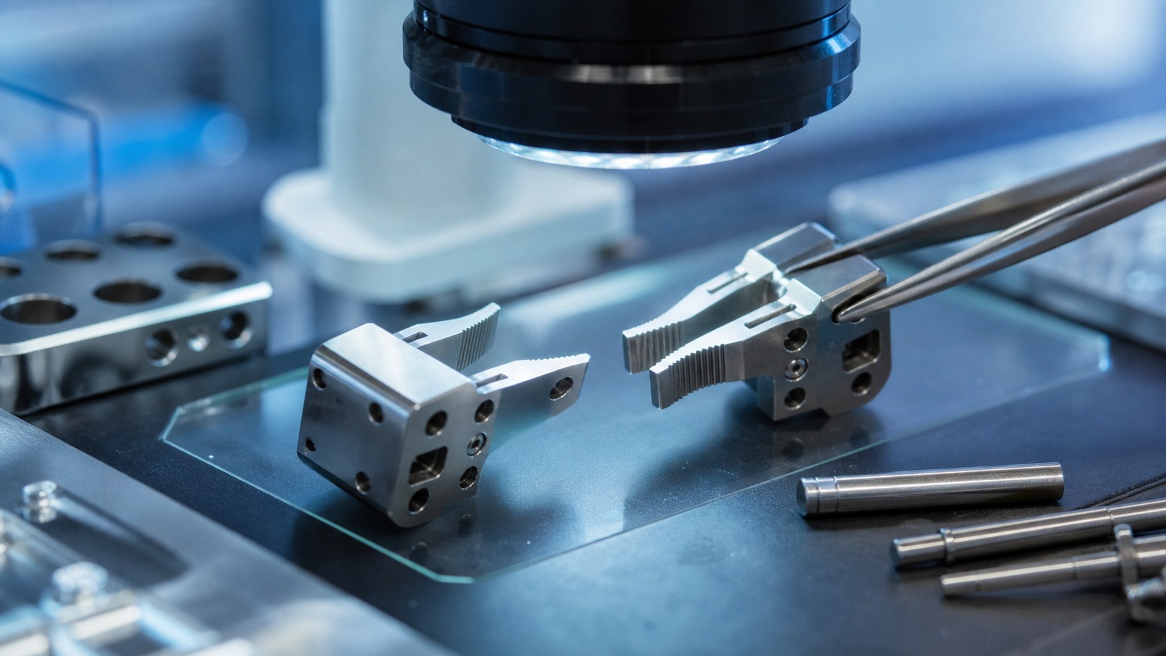 Micro-feature inspection of gripper jaws and hinge-related geometry