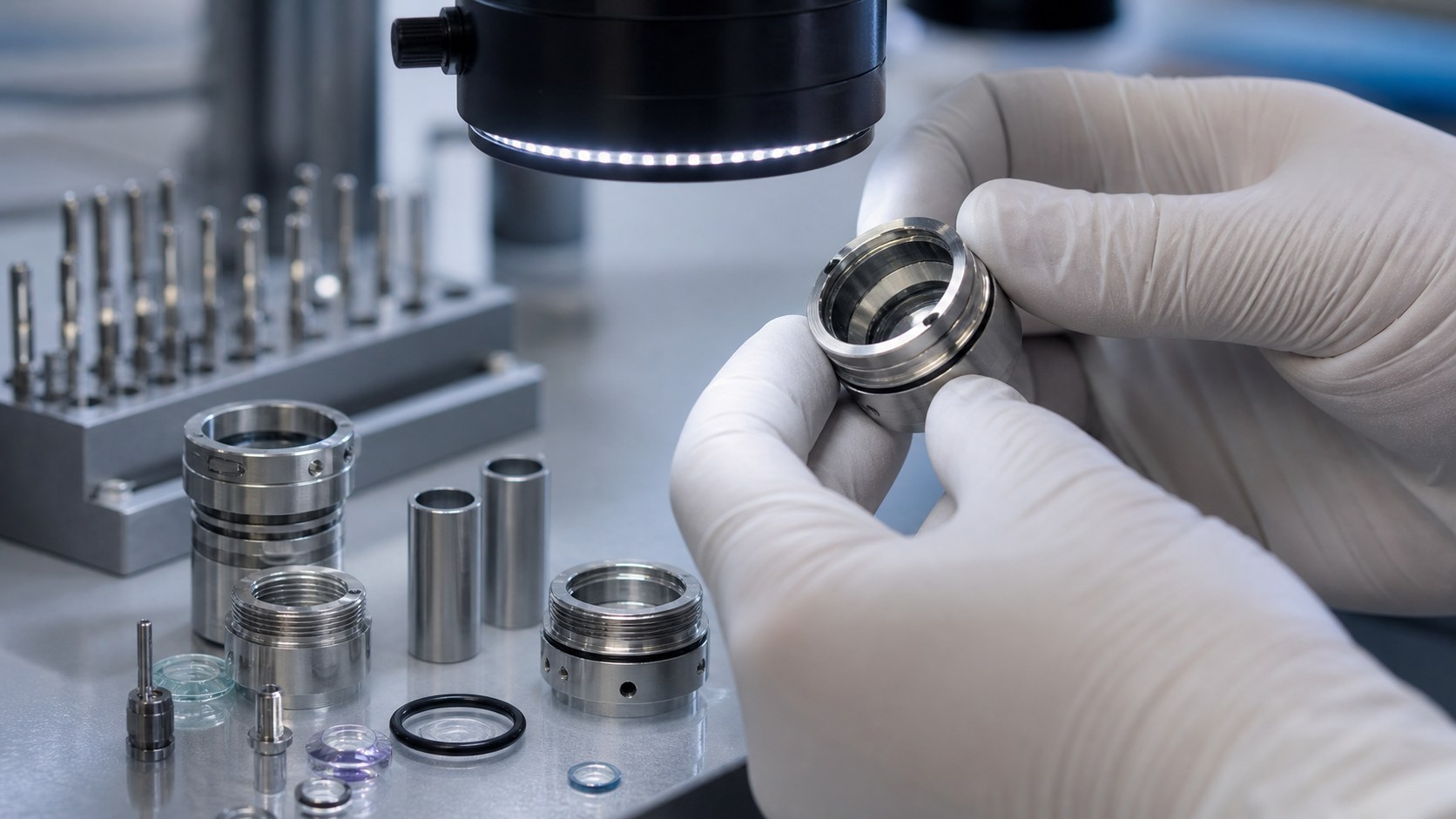Inspection of lens housing grooves and miniature seats