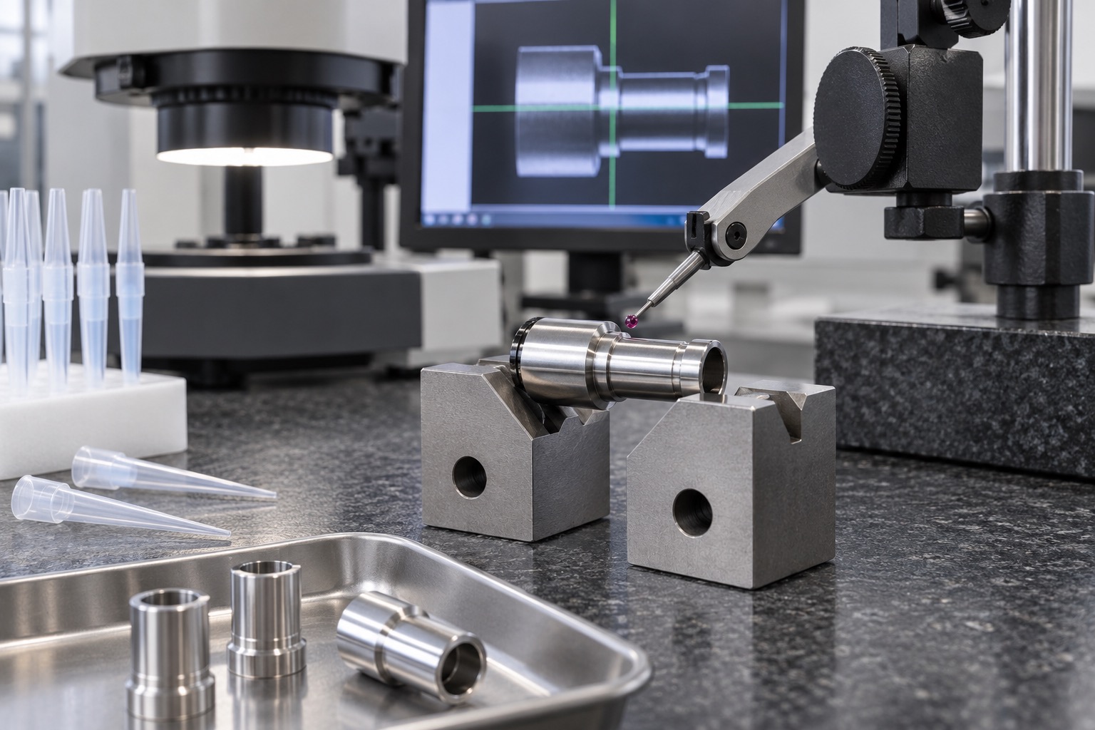 Illustrative dimensional inspection of locating and sealing features