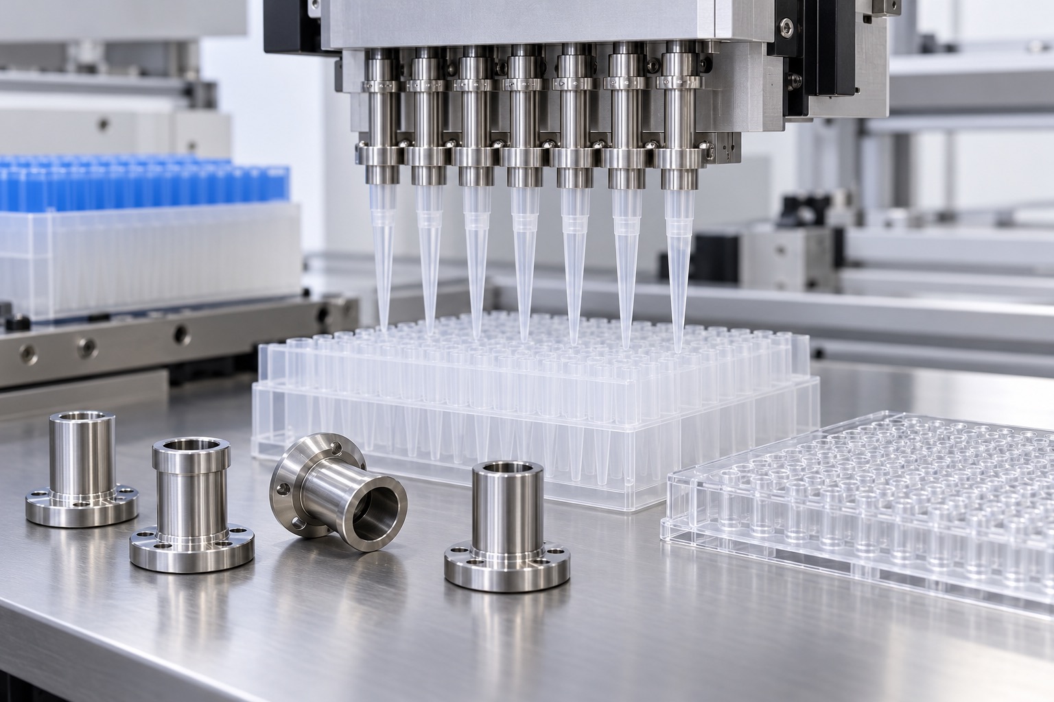 Medical Pipetting Adapters: CNC Sealing and Inspection