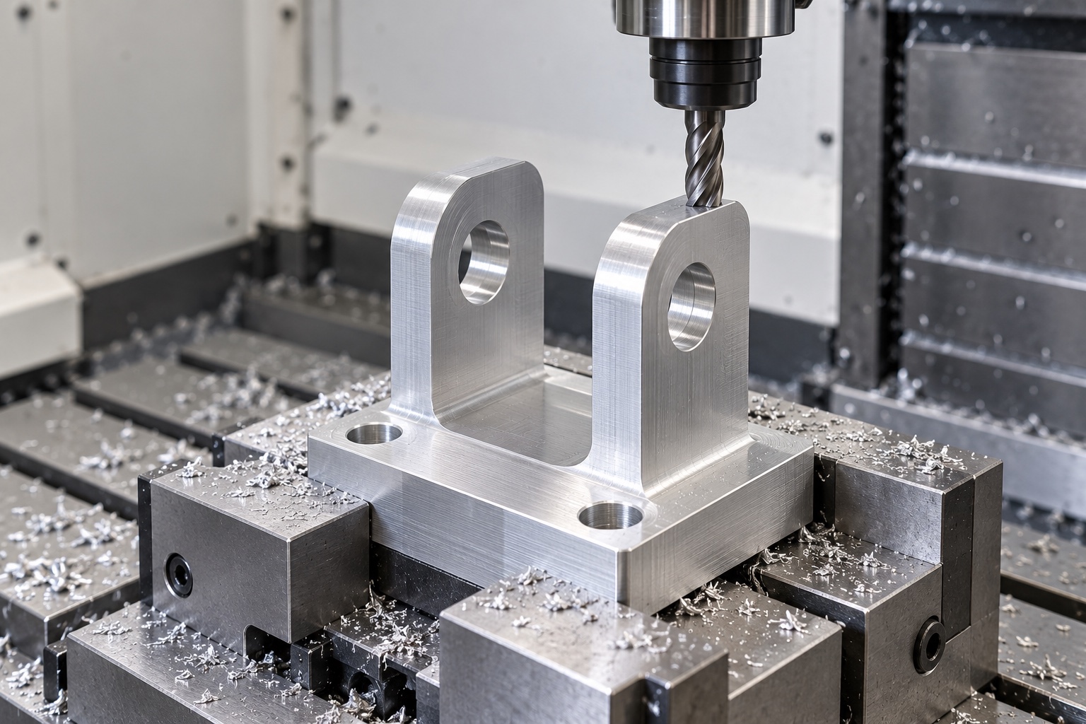 Illustrative CNC manufacturing: Medical Analyzer Belt-Idler Support Forks: Axle References, Clearances and CNC Inspection