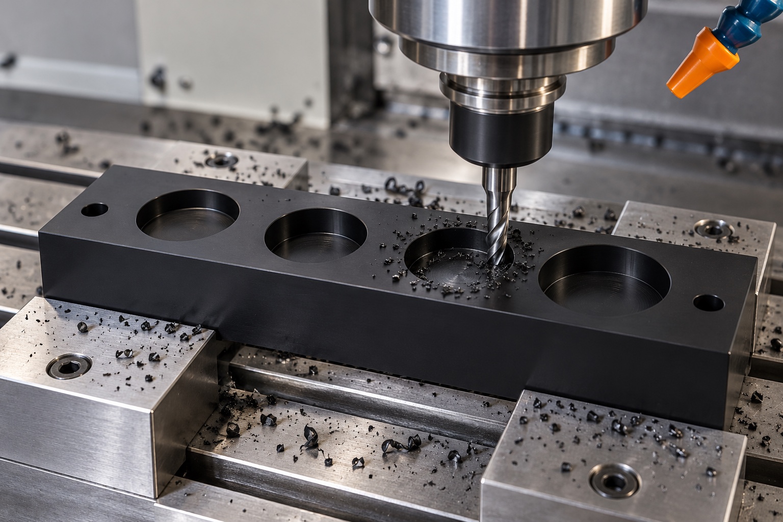 Illustrative CNC manufacturing: Medical Equipment Service-Tool Nesting Blocks: Pocket Access, Tool Identity and CNC Inspection