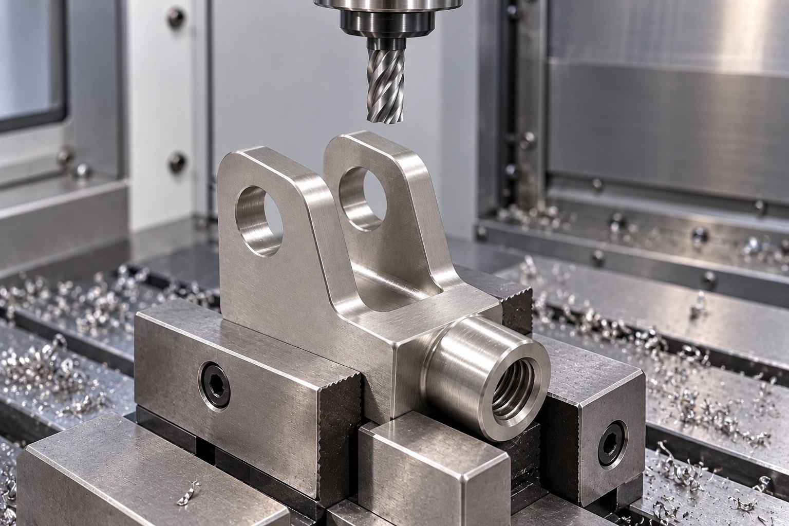 Illustrative CNC manufacturing: 316L Medical Equipment Linkage Clevis: Representative CNC Manufacturing Example