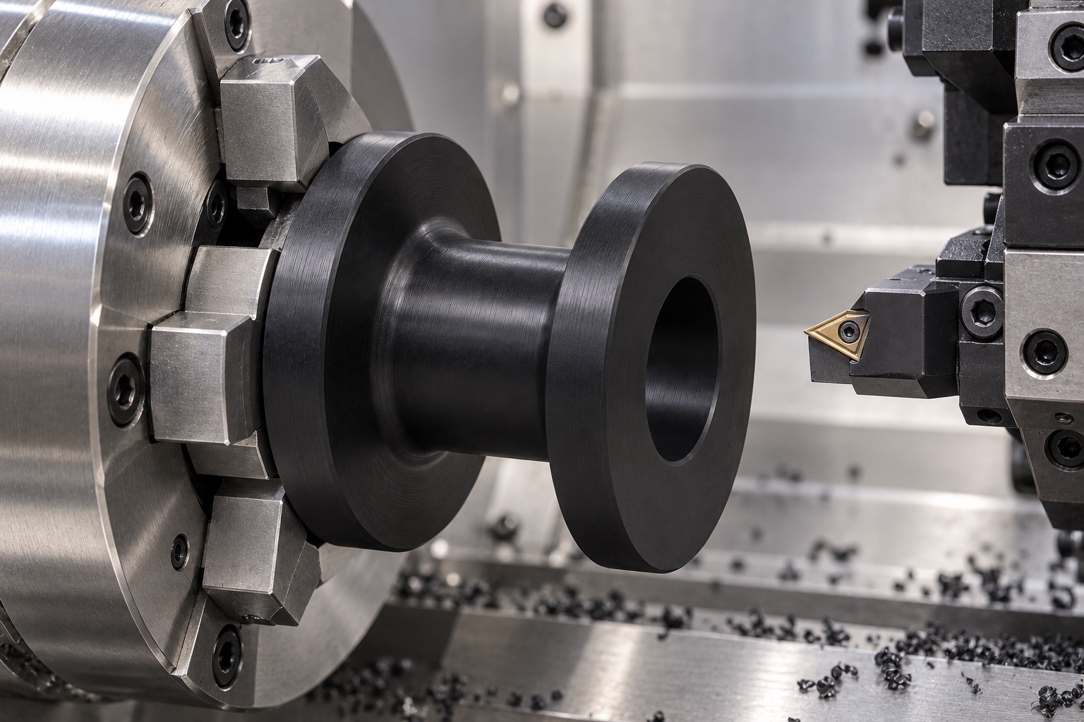 Illustrative CNC manufacturing: Static Cable Guide Spools for Medical Equipment: Contact Radius, Flanges and CNC Inspection