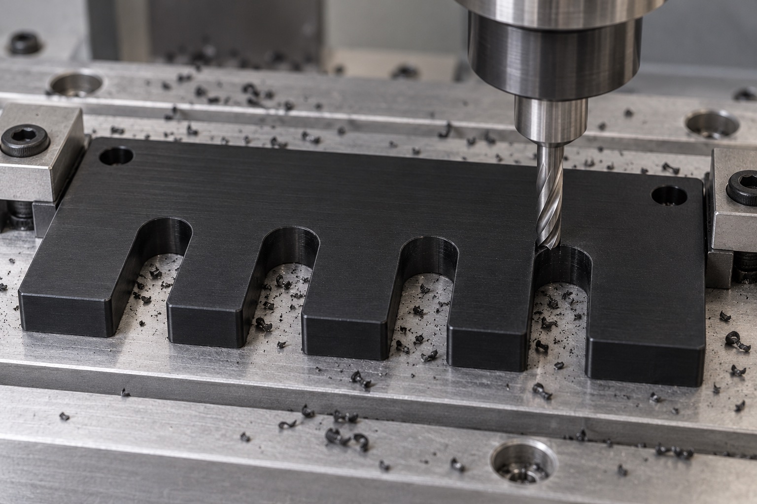 Illustrative CNC manufacturing: Medical Laboratory Closed-Tube Positioning Combs: Open Slots, Support Faces and CNC Inspection