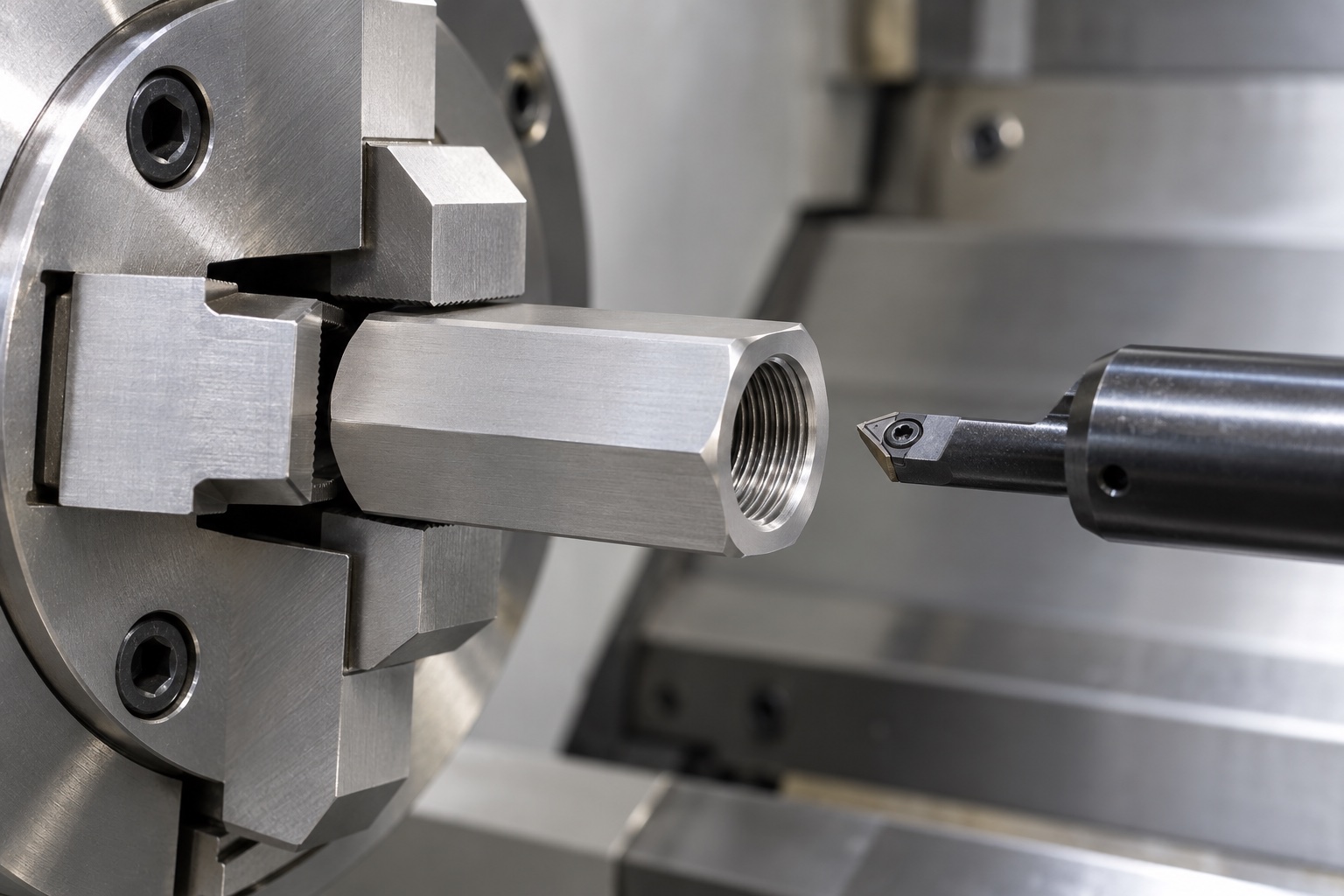 Illustrative CNC manufacturing: Medical Equipment Hex Coupling Nuts: Thread Engagement, End Access and CNC Inspection
